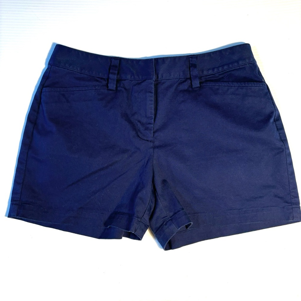 Lands End Navy Blue Mid-Rise Shorts 6
